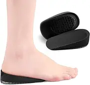 [Ylkfmzy] Height Increase Insoles, Heel Lift Pad, Gel Height Increase Insoles, Shock Absorption Heel Cushion Pads, Height Lift Shoes Inserts for Men & Women (Large (9-12), 1.4 Inch (2 pairs) Black)