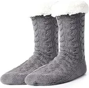 [Generic] Daseeme Women Plush Socks Thick Warm Non-Slip Breathable Soft Autmn Winter Home Socks