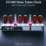 Nixie Clock on Z573 Tubes, Musical, USB Arduino comp. Slote mMachine WITH TUBES