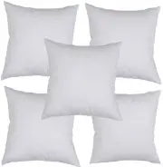 5 Cushion Pillow Inserts 45 x 45 cm White Hypoallergenic Fibre Australian Made