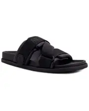 Moncler Summer Logo Patch Leather Slide