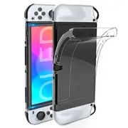 ZUSLAB Nintendo Switch OLED Case, Protective Shock-Absorption TPU Clear Case