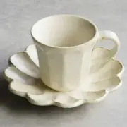 KANEKO KOHYO Rinka Mug 280ml & Saucer 14.5cm WHITE