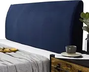 Elastic Bed Headboards Slipcover Single Double Queen King Size Bed Head Cover All-Inclusive Headboard Cover Wooden/Leather/Fabric Bed Head Back Protection Decoration,Blue1-Length:150-170cm
