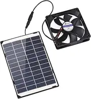 Labymos Mini Solar Powered Fan 6W 12V Solar Exhaust Fan Mini Ventilator Fan for Small Pet Dog House Chicken Coops Greenhouse Sheds with 3 Meters Long Cable