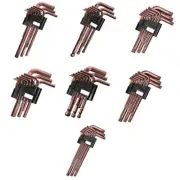 9Pcs Allen Key Wrench Lengthen Arm Ball Flat Hexagon Key Set Wrench L Shaped