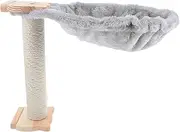 EXAOMBLE 1Set Cat Hammock Lint Bed Spoon Shape Pet Hanging Basket for Indoor Cats Scratchproof Replacement Bed with Scratching Post for Comfortable Lounging Stylish Durable Design
