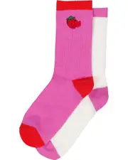 Girls 2 Pack Rib Socks