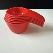 Tupperware Measuring Cups Measuring Mates Cups Set of 6 Red New sale