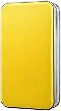 alavisxf xx CD Case, 96 Capacity Hard Plastic CD Holder Protective DVD Disc Storage Case Holder Portable Zipper CD DVD Organizer Storage Wallet for Car Home Travel (96 Capacity, Yellow)