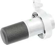 Dynamic Microphone with Shock Mount, Touch-to-Mute, Headphone Jack and Volume Control(White)