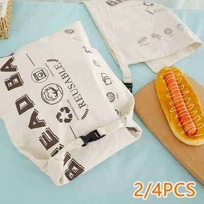 2Pcs Bread Bags Reusable Freezer Bread Storage Bags Bread Container EmgLn .a