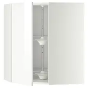 METOD corner wall cabinet with carousel, white/Ringhult white, 68x37x80 cm