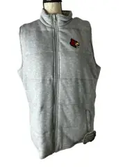 NWT Women's Louisville Cardinals Coliseum Athletic Vest Gray Checks Inside XXL