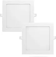 Led Downlights Ceiling Warm White 3000K Recessed LED Ceiling Panel Light Square IP44 Waterproof 70Lm/w Flat Ultra Slim Lamp for Office (Size : 24W)