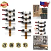 Chic Wall-Mounted Wine Rack - Perfect for 12 Bottles, Easy Installation