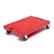 Krowne Metal KR-4000 16" x 11" Heavy Duty Red Plastic Beer Case Dolly