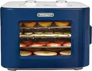 TODO 400W Food Dehydrator Stainless Steel Interior Preserve Yogurt Fruit Dryer Jerky Maker - Blue