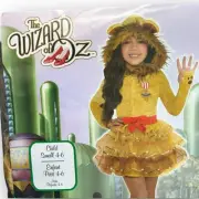 The Wizard of Oz Cowardly Lion Halloween Costume Child Small 4-6 Dress Legs New