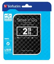 Verbatim 2TB 2.5' USB 3.0 Black Store'n'Go HDD Grid Design