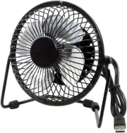 Usb-Fan Metal Desktop Fan USB Powered with Switch - Black.
