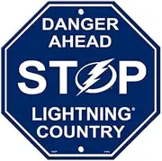 Fremont Die NHL Tampa Bay Lightning Stop Sign, One Size, Multicolor