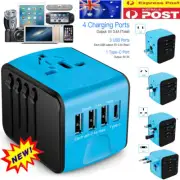International Universal Travel Adapter Type C 4 USB Worldwide AC Power Charger