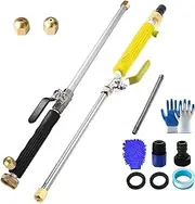 Jetsono High Pressure Washer, Jetson 2-in-1 High Pressure Power Washer, with 2 Jet Different Nozzle and Hose Quick Connectors, for Floor Wall Fence Cleaning Garden Watering (Black+Yellow)