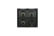 TechBrands Panel with Dual USB Socket 4.2A - 3 Switch