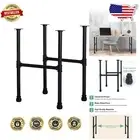 Solid 28-Inch Matte Black Industrial Pipe Legs for Rustic Furniture Design