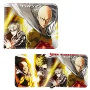 New Saitama & Genos ONE PUNCH MAN BiFold Wallet Wanpanman Credit Card Billfold