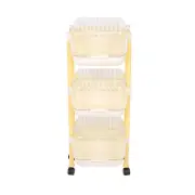 Trolley Storage Rack Household Movable Multiple Tiers Plastic Vegetable Stora