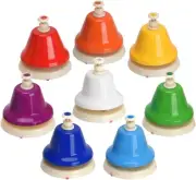 Oidnvay Desk Bells, 8 Notes Diatonic Metal Hand Bells, Rainbow Music Bells, Musi