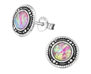 Sterling Silver Oxidized Stud Earrings