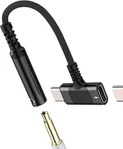 USB C to 3.5mm Headphone Jack Adapter(2 in 1)for IPhone 16 Pro Max Charger Port Compatible With Samsung S24 for Apple Audio AUX Cable Type C Earphone DAC Charging Splitter for IPad Android Accessories