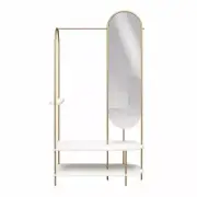CosmoLiving by Cosmopolitan Clothes Rack Anastasia White Metal