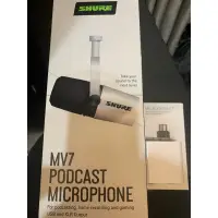 在飛比找蝦皮購物優惠-二手 Shure Mv7 白（附ct1麥克風前級+iPhon