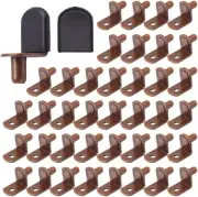 50 Pcs Shelf Pins Shelf Support Pegs with Rubber Sleeve Cabinet Shelf Pegs Glass
