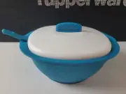 Tupperware Legacy Soup Server ladle 7.5 Cups 1.8L Aquamarine