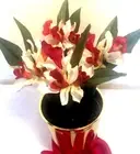 Flower Pen Bouquet - 4 flower pens - Mini plum cymbidium Orchids, flowerpen