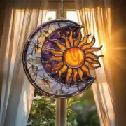 Sun And Moon Suncatcher In Celestial Harmony, Acrylic Suncatcher, Ornament, Gift