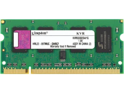 Kingston ValueRAM Laptop PC2-4200 1GB SODIMM DDR2-533 SDRAM Memory KVR533D2S4/1G
