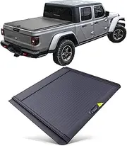 MHXJQY Retractable Hard Truck Bed Tonneau Cover Compatible for Jeep Gladiator JT 2020 2021 2022 2023 2024 2025 5ft (60.3") Box Bed Cover with Lock Pickup Accessories(Electric)