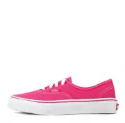 VANS Authentic Junior Youth Trainers Shoes Lace Up - Carmine Rose