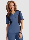 MOBB 424T Active Flexi V-Neck Scrub Top - Postman Blue - XS