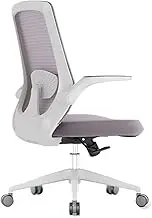 Ergonomic Office Chair Mesh High Back Computer Chair Home Study Swivel Seat Adjustable Armrests and Ergonomic Design Office Chair Thickened Cushion Desk Chairs Desk Chair(Gray)