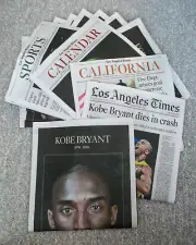Kobe Bryant Los Angeles Times 27 January 2020 Tribute Newspaper 1/27/20 LA