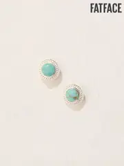 FatFace Silver Tone Stone Stud Earrings (AT0438) | $29