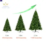 1.2/1.5/1.8/2.1M Encryption Green PVC Large Christmas Tree Christmas Decoration
