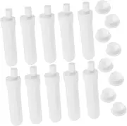 40 Pcs Colorful Plastic Essential Oil Bottle Fragrance Fragrance Sniffing Stick Blank Tubes Clipper Refillable Empty Tubes Stick White
